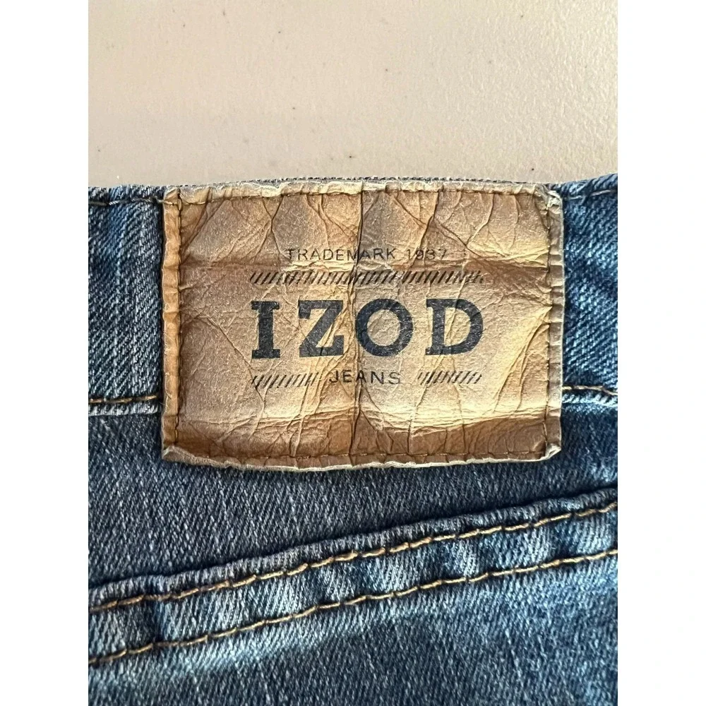 IZOD 36x30 (ACTUAL 38x26) HEMMED Slim Straight Fit Blue Denimn Jeans